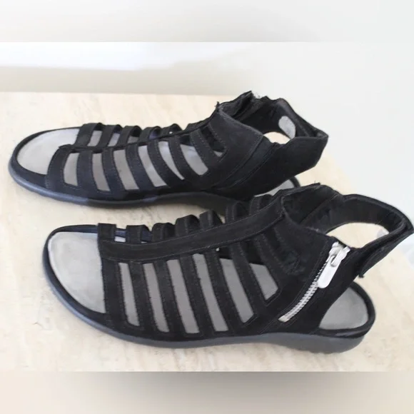 Naot Black Suede Gladiator Sandals - Picture 5 of 8
